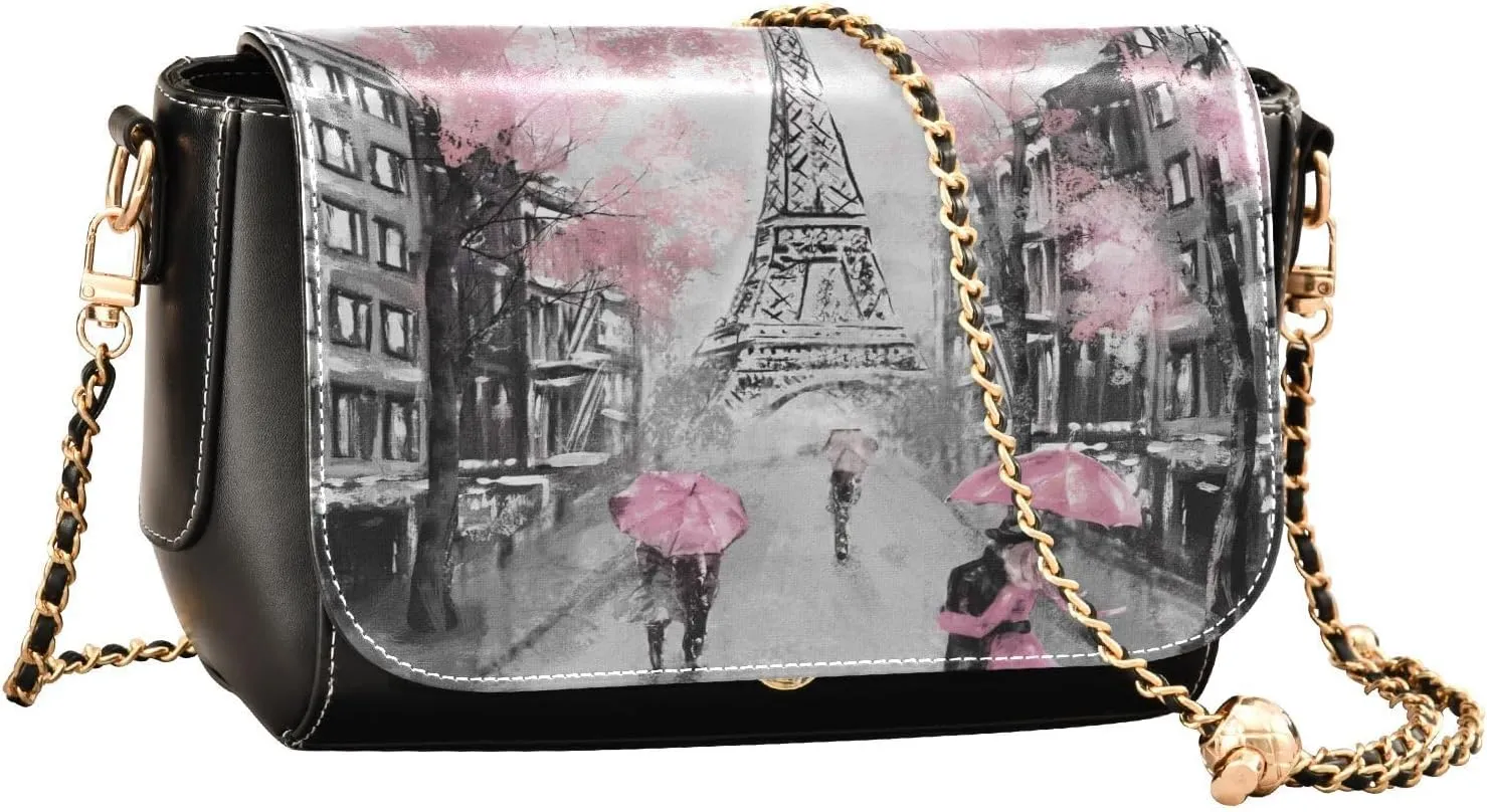 Crossbody Bags for Women Trendy Women's Black Shoulder Bag Small PU Leather Flap Cross Body Bag Handbags