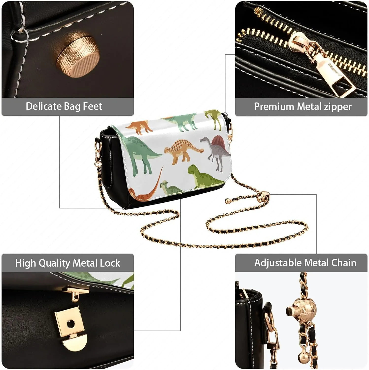 Crossbody Bags for Women Trendy Women's Black Shoulder Bag Small PU Leather Flap Cross Body Bag Handbags