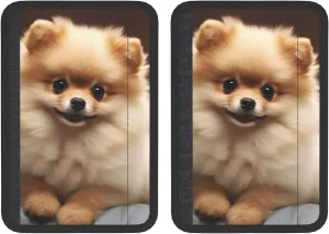 Cute Pomeranian Dog Car Seat Belt Pad 2 Pack Universal Fit Seatbelt Cover Soft and Comfortable Backpack Shoulder Pad Adjustable Neck Cushion Protector Harness Pad for Car Bag