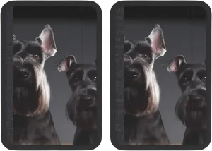 Cute Schnauzer Dog Car Seat Belt Pad 2 Pack Universal Fit Seatbelt Cover Soft and Comfortable Backpack Shoulder Pad Adjustable Neck Cushion Protector Harness Pad for Car Bag