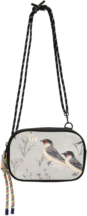 Cute Swallow Birds Mens Sling Purse Crossbody Fashion Mini Shoulder Bag with Credit Card Slots for for Women Traveling