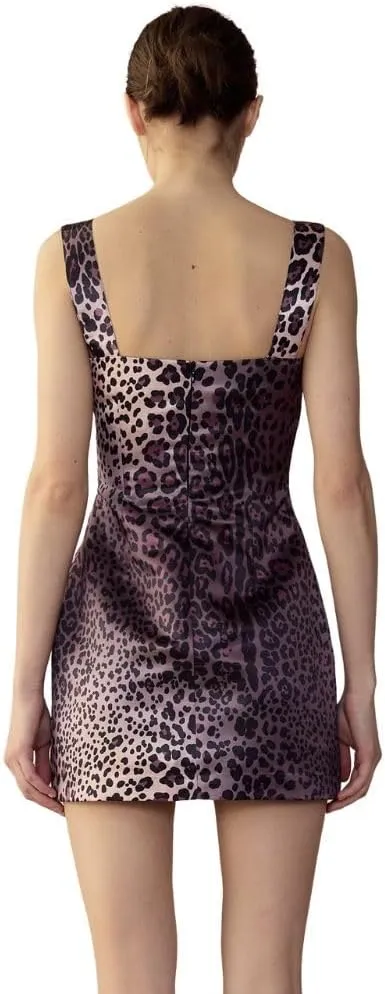 Cynthia Rowley Leopardess Satin Dress