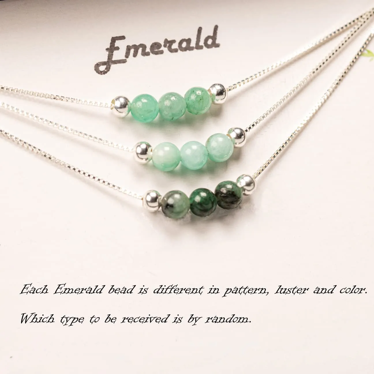 Dainty Real Green Emerald Crystal Choker Necklace 925 Sterling Silver and Healing Chakra Crystal Stone May Birthstone Handmade Necklace Choker Jewelry Gift for Women Young Lady