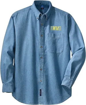 Daylight Sales Western Maryland Speed Lettering Long Sleeve Shirt White Adult 2XL [den07LS]