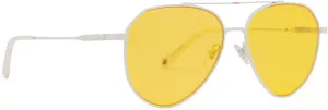 DIFF | Star Wars Luke Skywalker X-Wing Starfighter Designer Aviator Sunglasses, UV400 Polarized, Alliance White   Starfighter Yellow