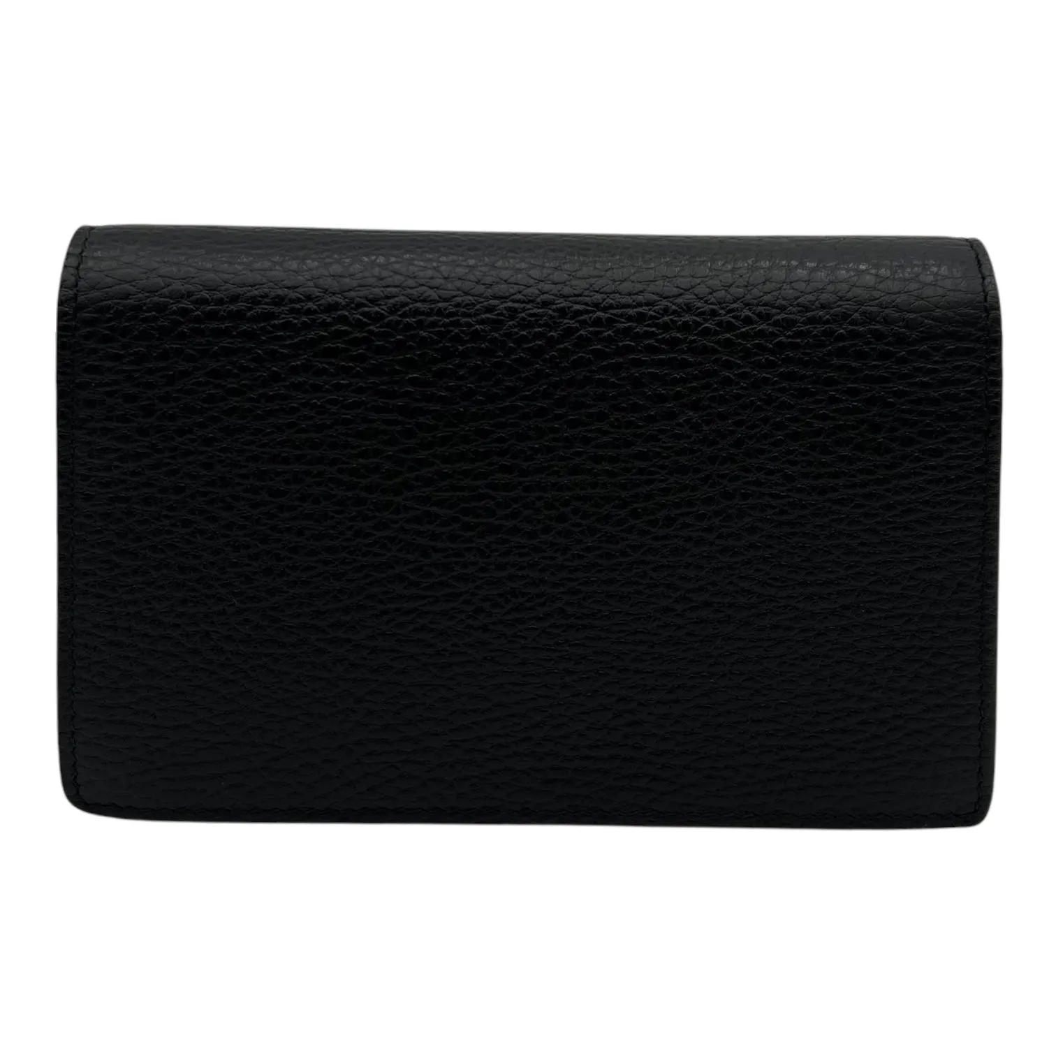Dionysus Super Mini Black Crossbody Bag in Calfskin, Silver hardware