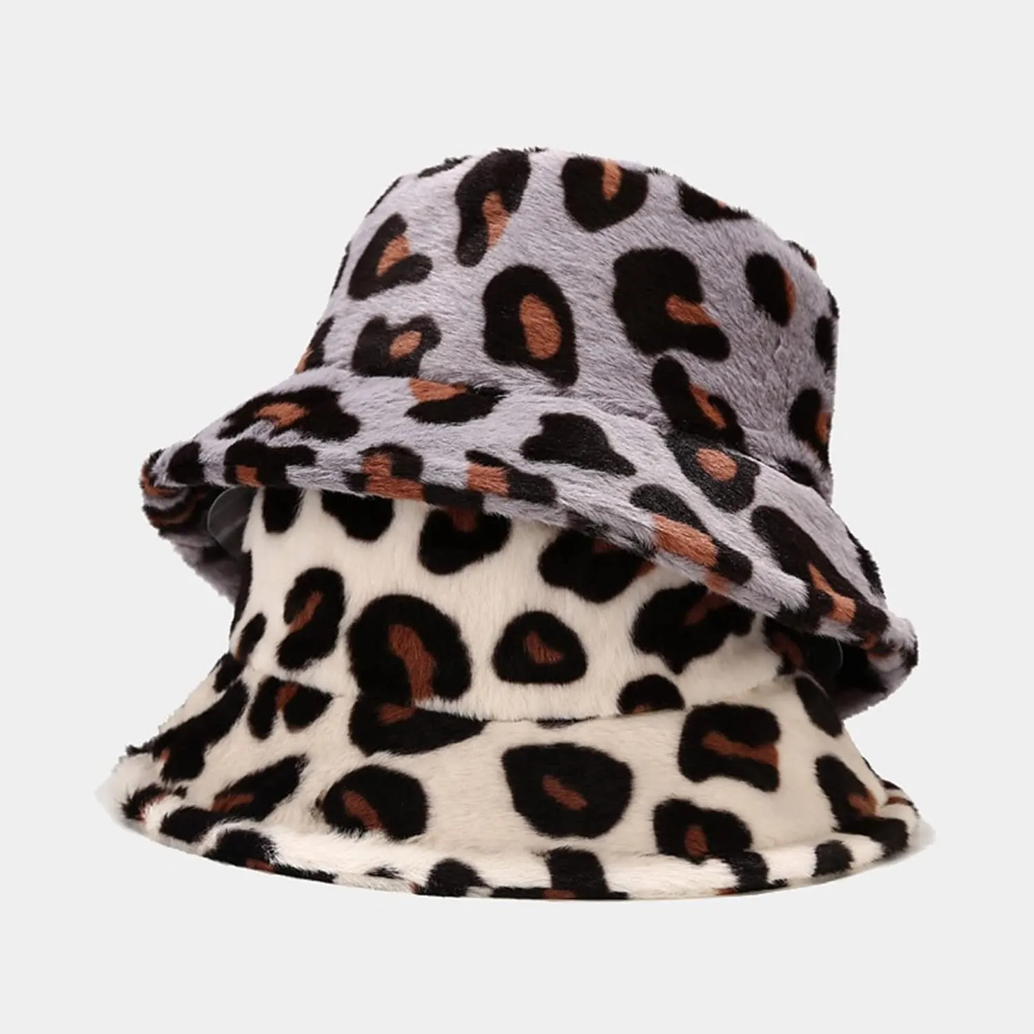 Dirholl Women's Winter Faux Fur Fuzzy Warm Bucket Hat