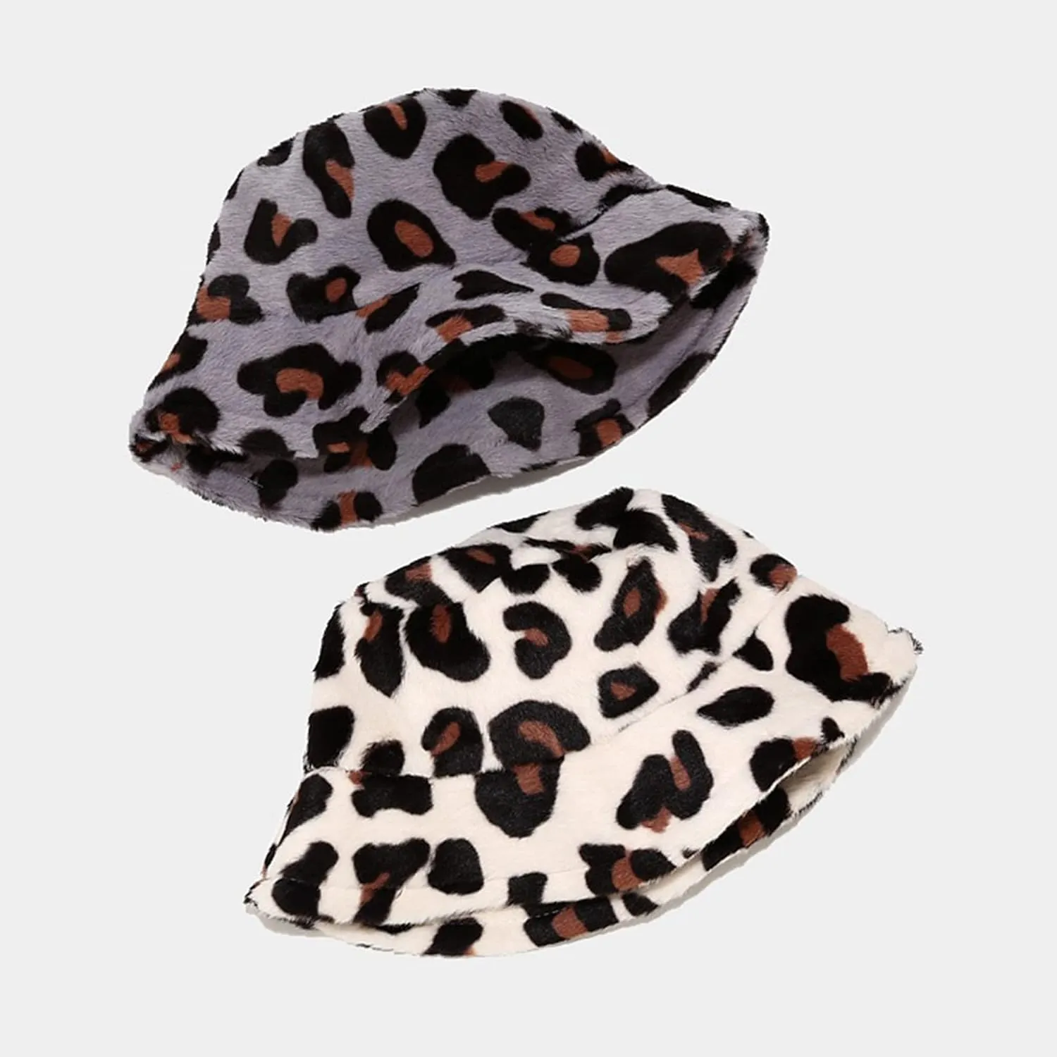 Dirholl Women's Winter Faux Fur Fuzzy Warm Bucket Hat