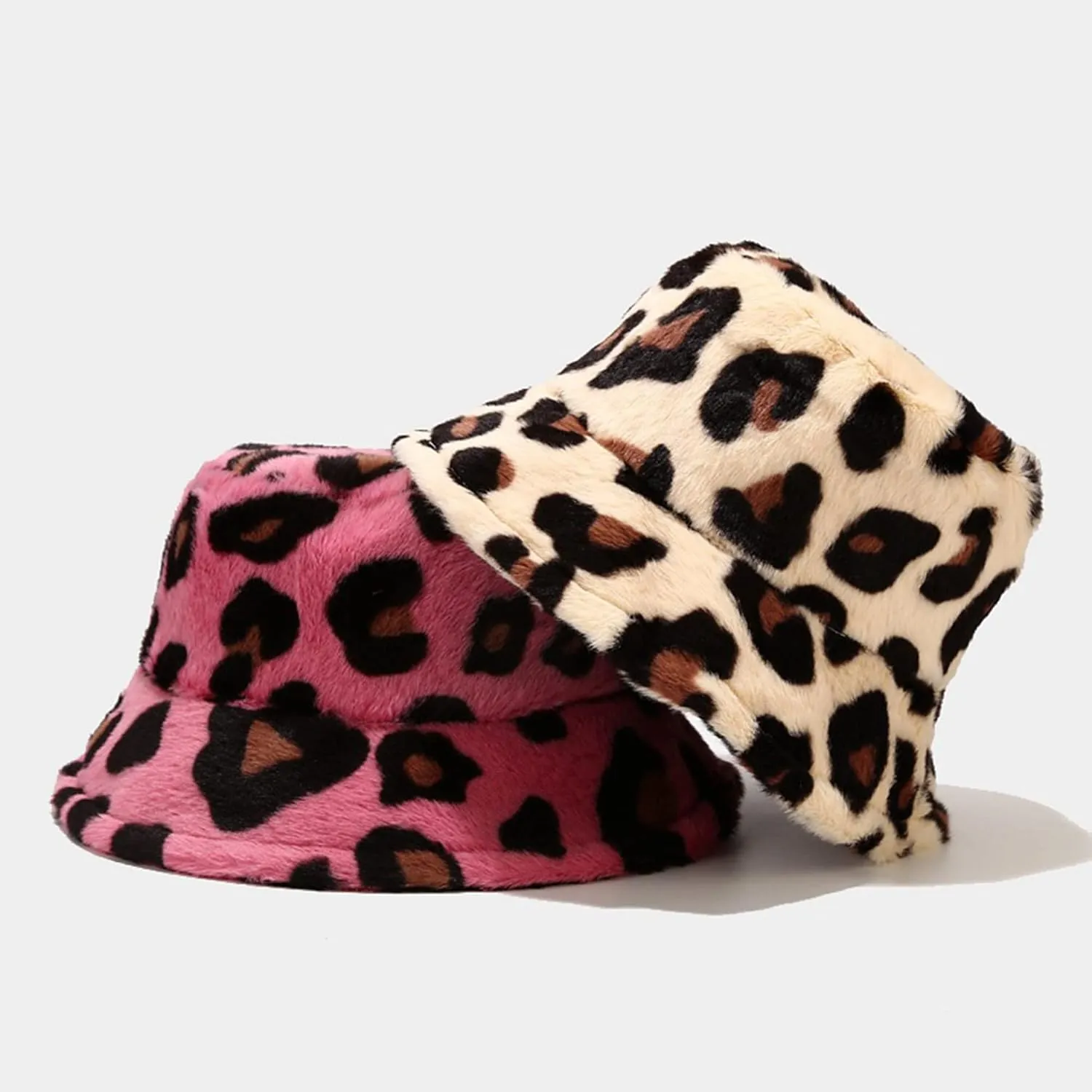 Dirholl Women's Winter Faux Fur Fuzzy Warm Bucket Hat