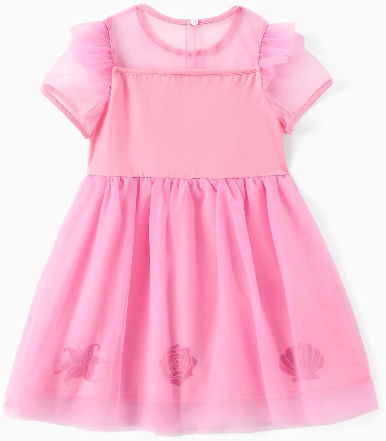 Disney Frozen Elsa Princess Minnie Mouse Toddler Girl Dress Sparkle Tulle Ruffle Summer Beach Holiday Sundress 2-6 Years