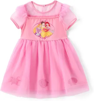Disney Frozen Elsa Princess Minnie Mouse Toddler Girl Dress Sparkle Tulle Ruffle Summer Beach Holiday Sundress 2-6 Years