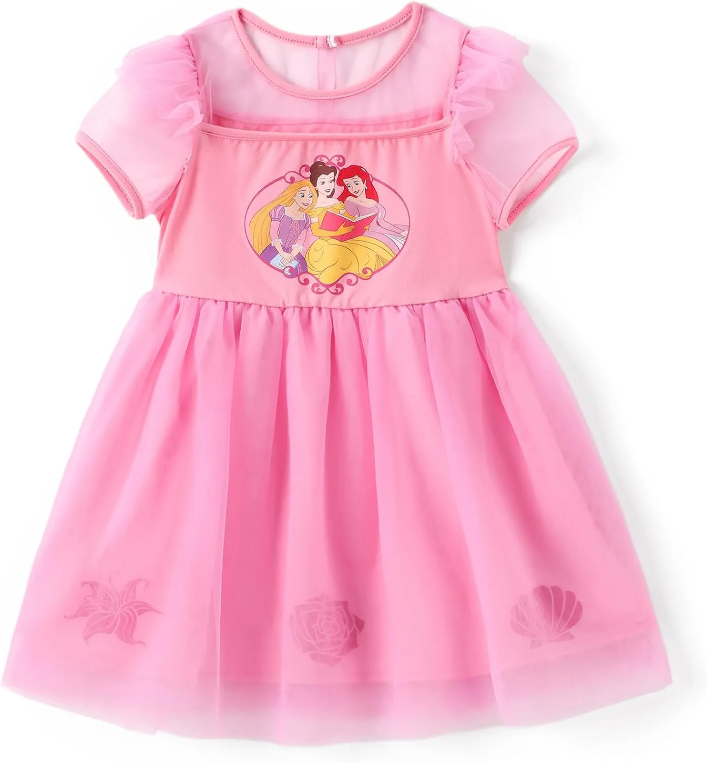 Disney Frozen Elsa Princess Minnie Mouse Toddler Girl Dress Sparkle Tulle Ruffle Summer Beach Holiday Sundress 2-6 Years