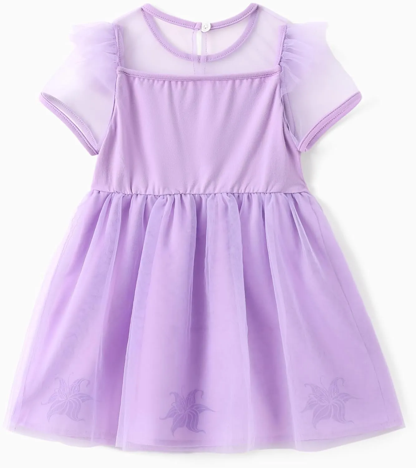Disney Frozen Elsa Princess Minnie Mouse Toddler Girl Dress Sparkle Tulle Ruffle Summer Beach Holiday Sundress 2-6 Years