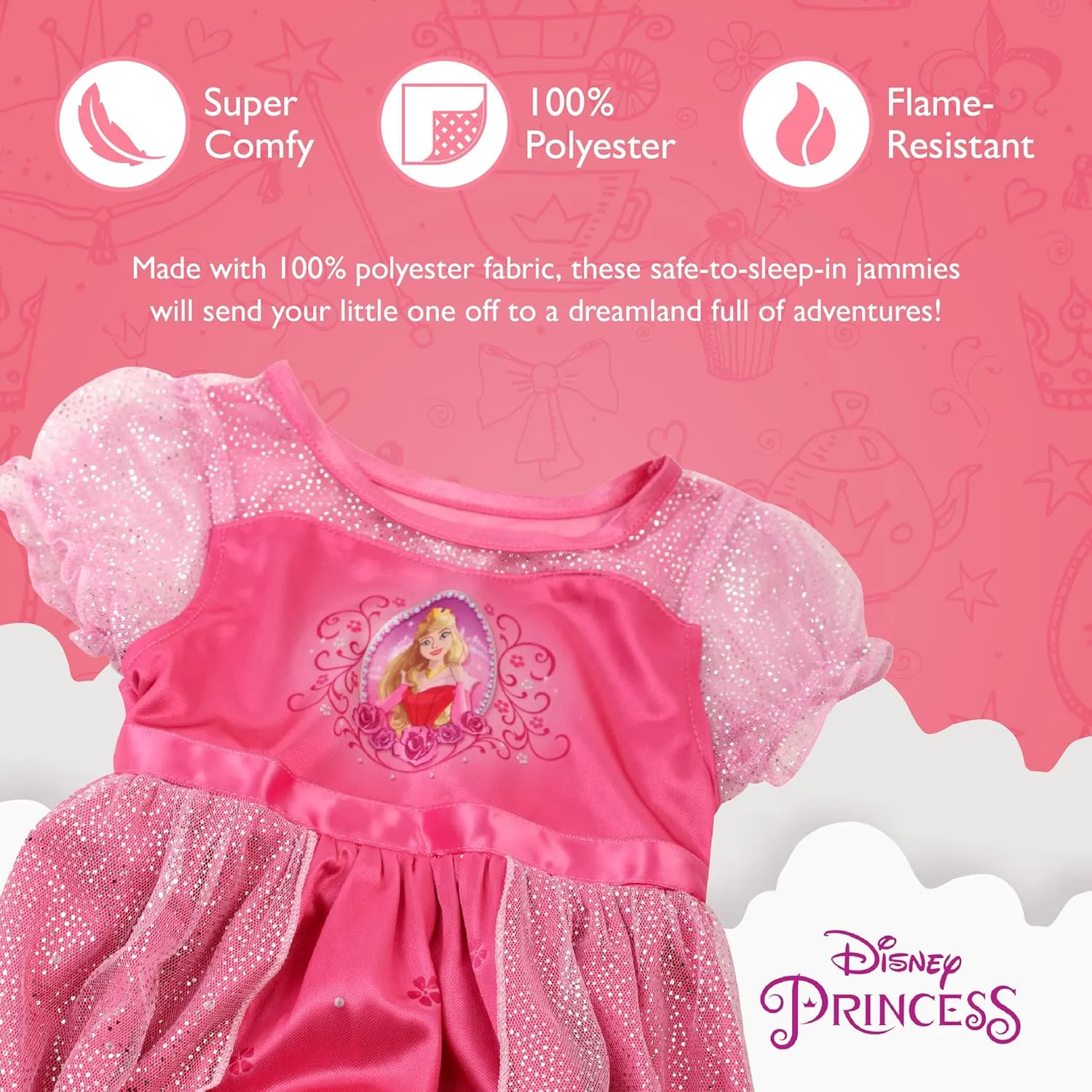 Disney Girls' Fantasy Gown Nightgown