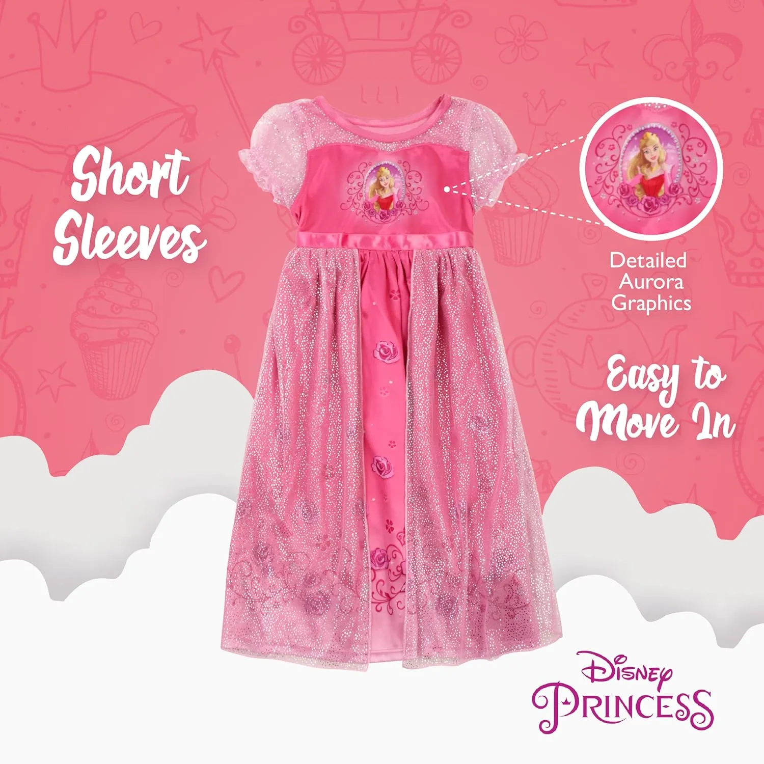 Disney Girls' Fantasy Gown Nightgown