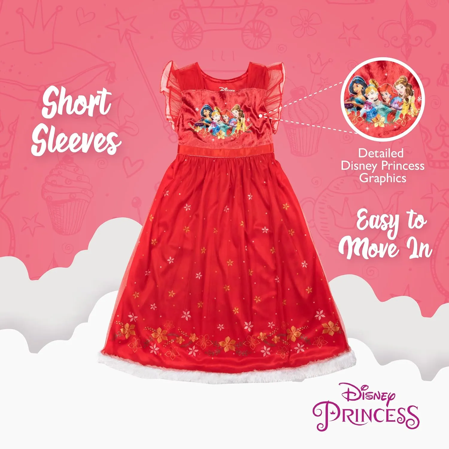 Disney Girls' Fantasy Gown Nightgown