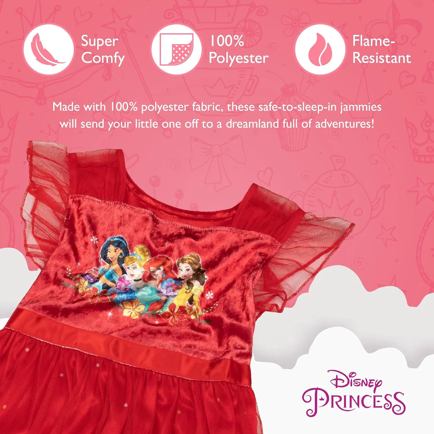 Disney Girls' Fantasy Gown Nightgown