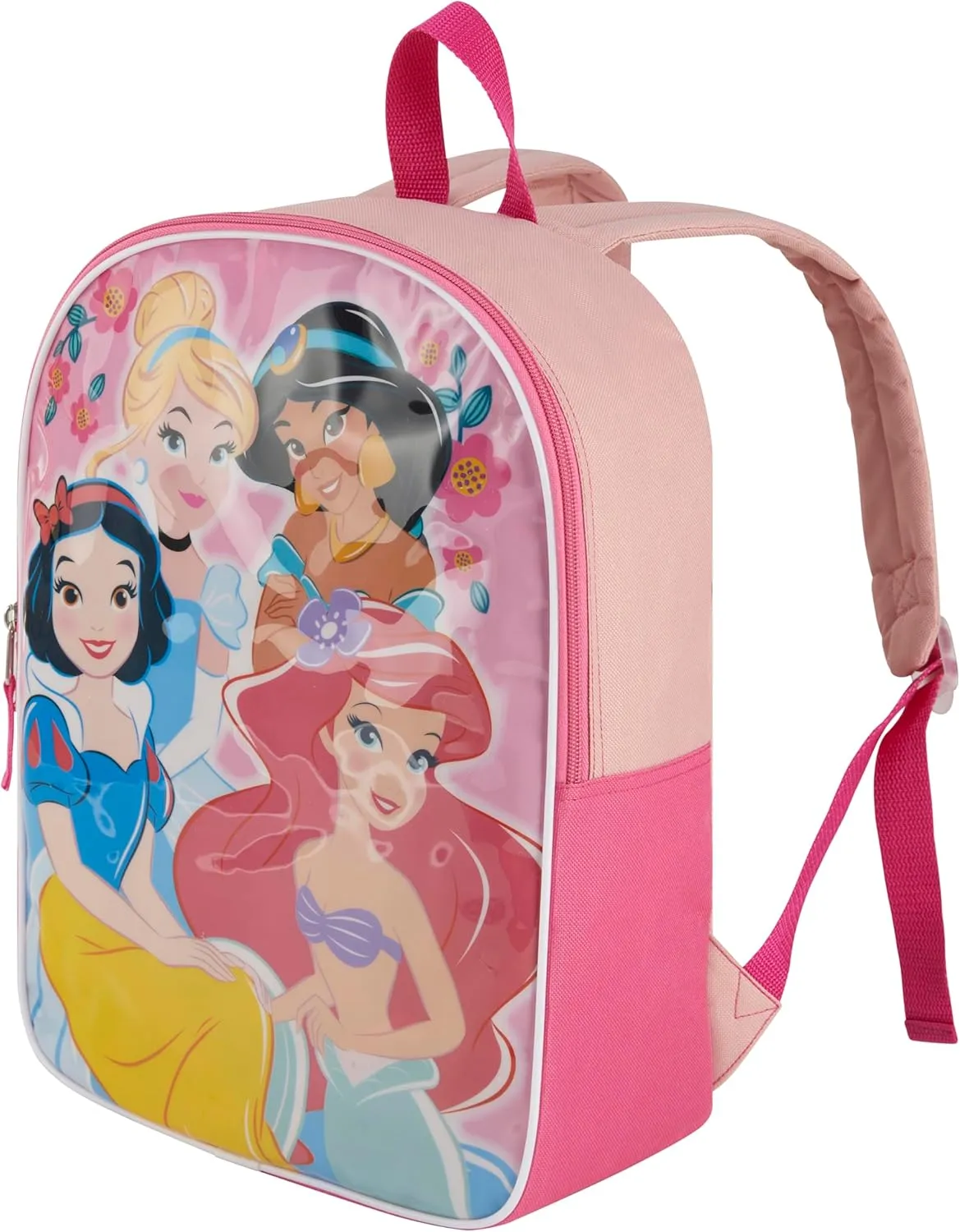 Disney Princess Backpack for Kids 15” | Cute Princess Bookbag for Girls | Padded Straps & Large Zip Compartment | Princess Back to School Supplies