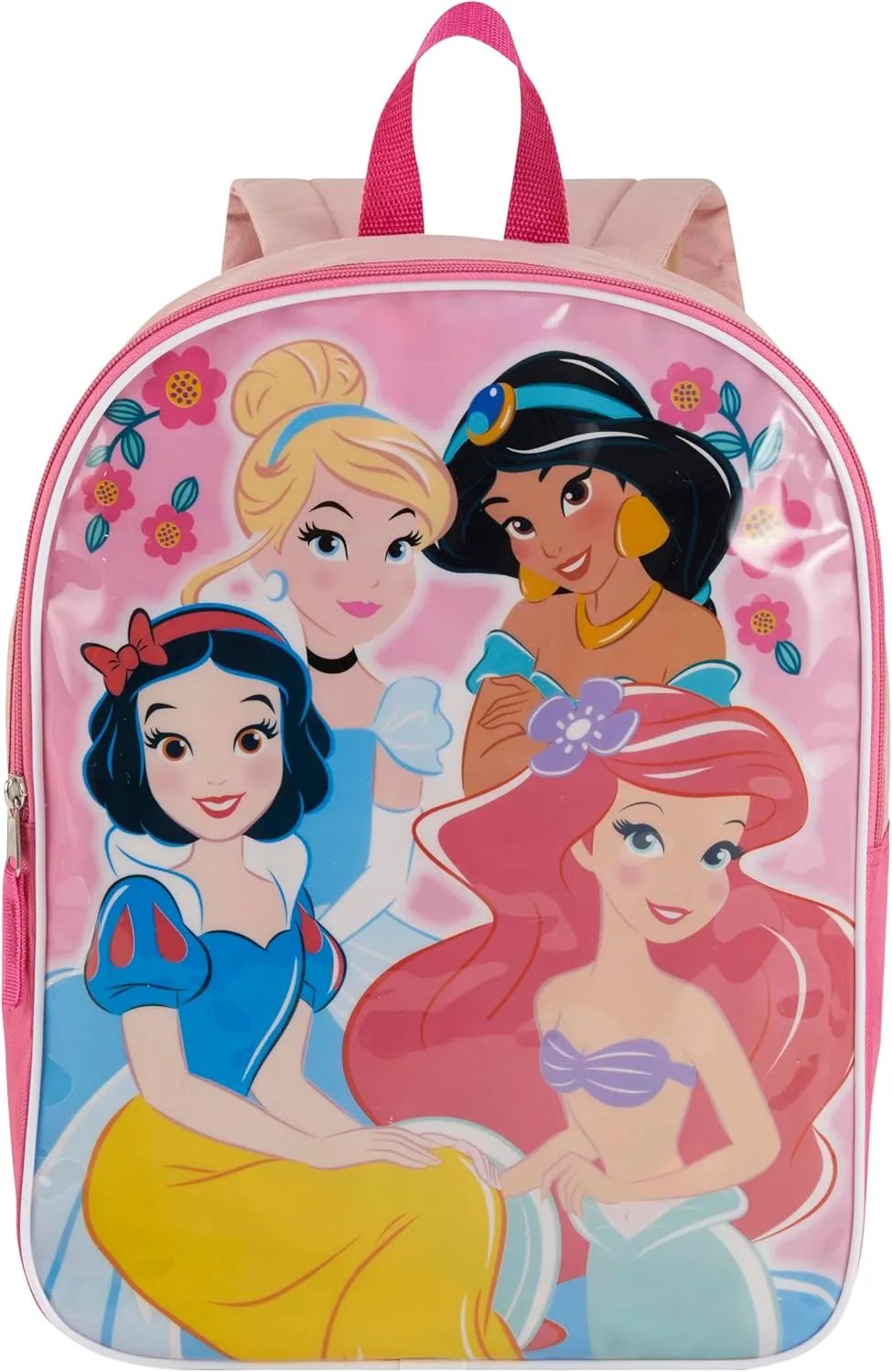 Disney Princess Backpack for Kids 15” | Cute Princess Bookbag for Girls | Padded Straps & Large Zip Compartment | Princess Back to School Supplies