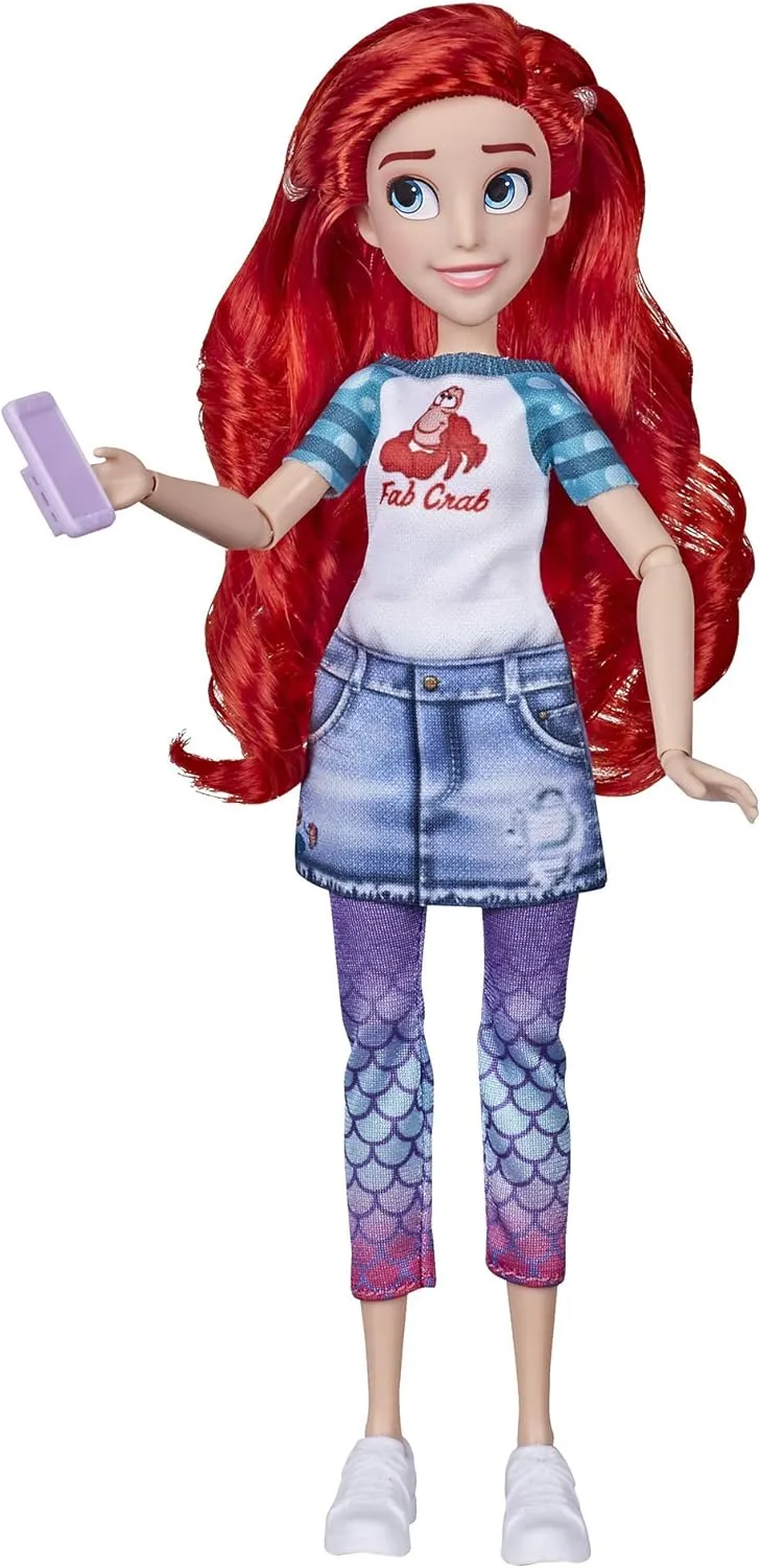 Disney Princess Comfy Squad Ariel, Ralph Breaks The Internet Movie Fashion Doll with Comfy Clothes and Accessories, Toy for Girls 5 and Up