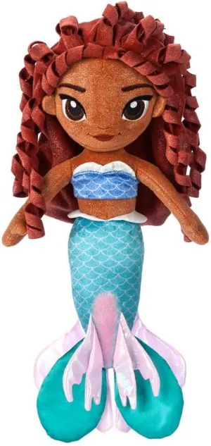 Disney Store Official Ariel Plush Doll, The Little Mermaid Live Action Disney Plush with Shimmering Tail, Iridescent Fins, and Ringlet Curls, Soft Princess Toys for Girls, 16 Inches