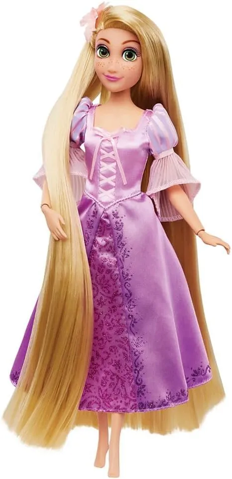 Disney Store Official Princess Story Doll (Rapunzel from Tangled) 11 Inches, Includes Coloring Book and Additional Dress, Princess Doll in Classic Outfit, Princess Toys for Girls