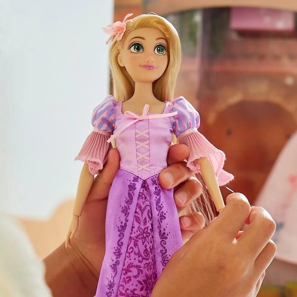 Disney Store Official Princess Story Doll (Rapunzel from Tangled) 11 Inches, Includes Coloring Book and Additional Dress, Princess Doll in Classic Outfit, Princess Toys for Girls