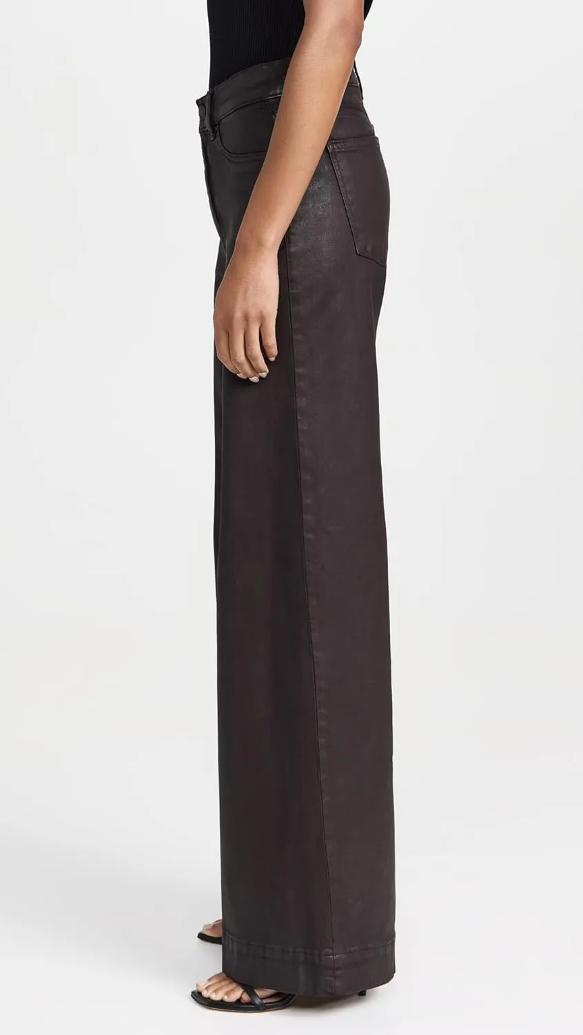 DL1961 Women's Hepburn Wide Leg High Rise Coated Jeans
