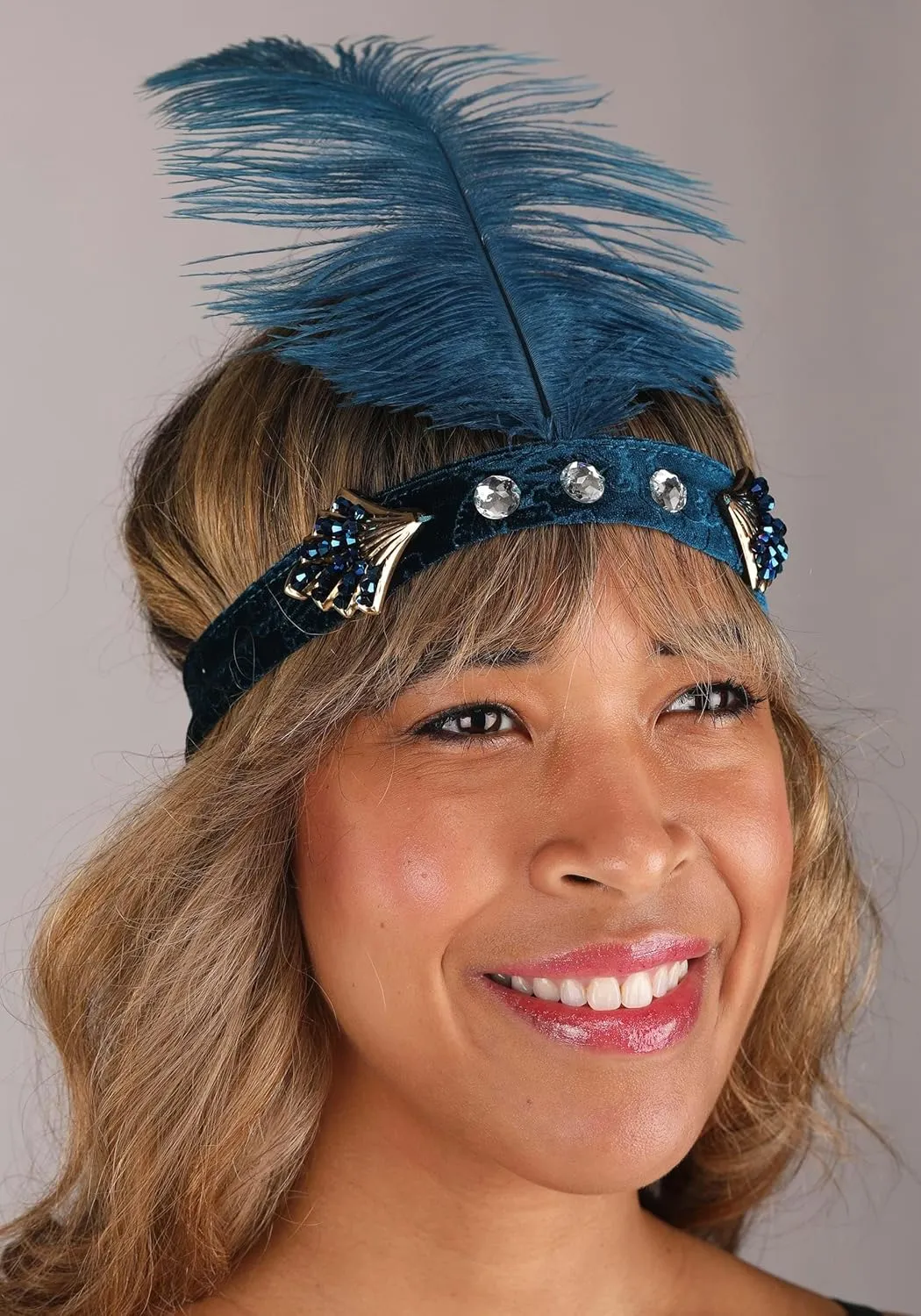 Dreamgirl Adult Womens Dress Flapper Costume, 20s Great Gatsby, Downtown Doll Halloween Costume, Blue