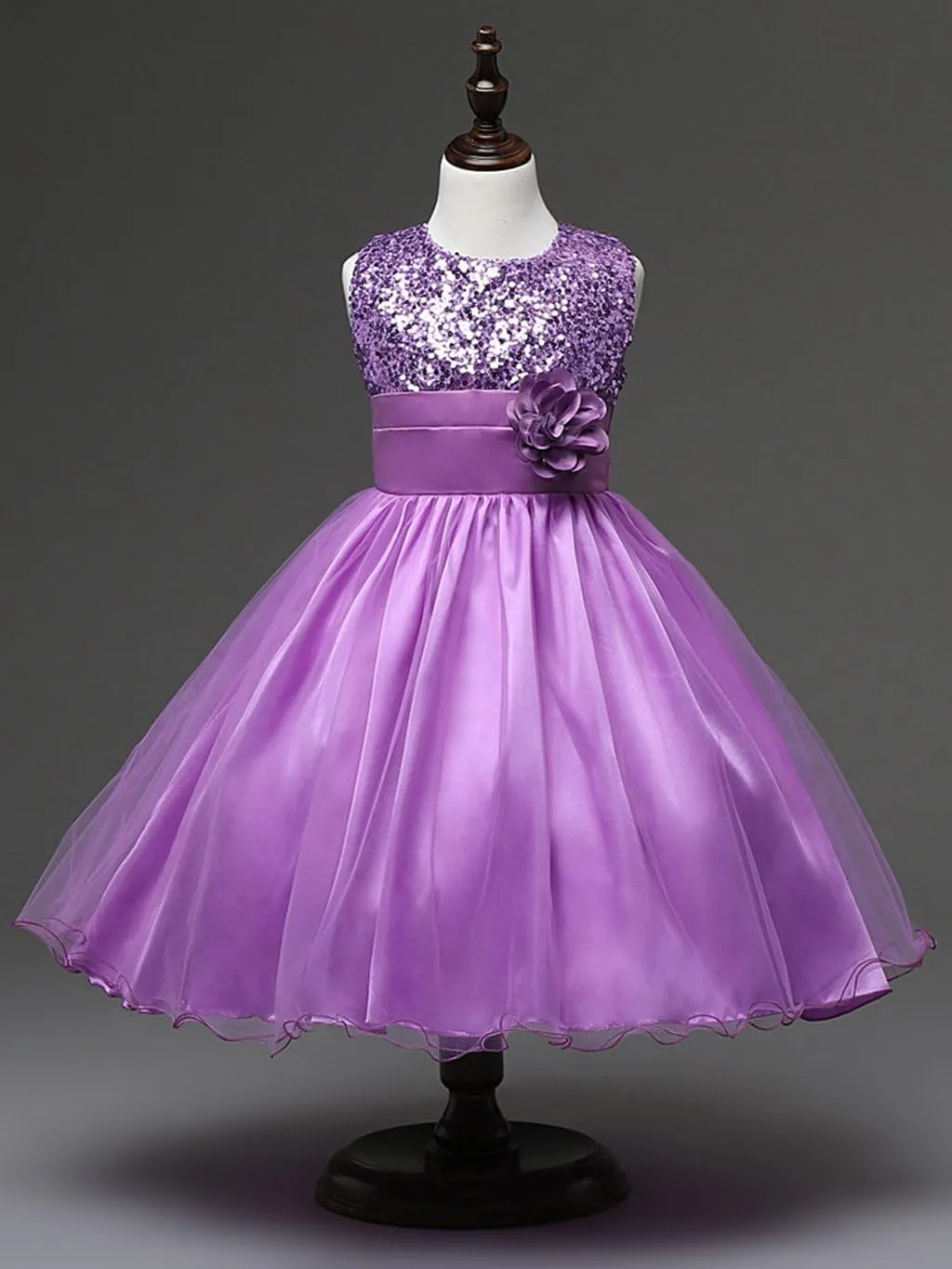 DreamHigh Sequined Flower Girls Party Pegant Dress