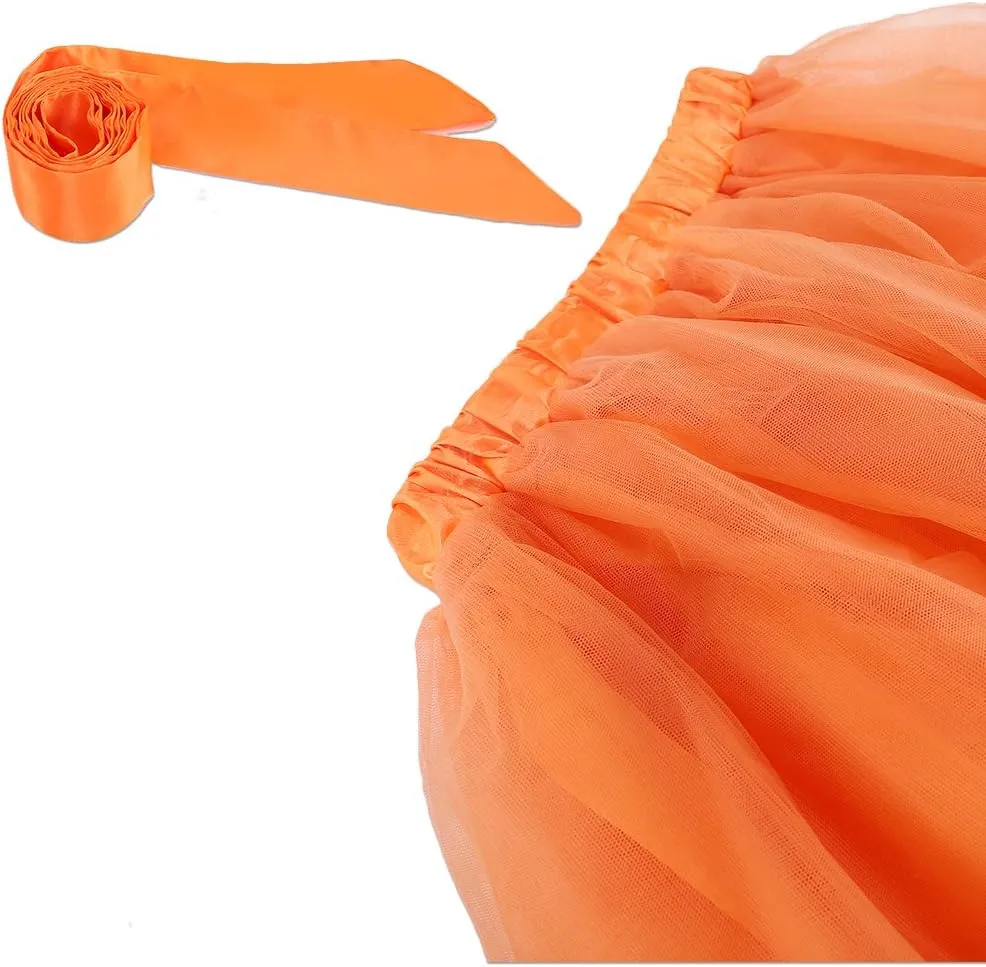 DRESSTELLS Womens Tulle Skirt A Line Tulle Dress Tutu Skirts Knee Length Adult Layered Short Prom Party Midi Skirt