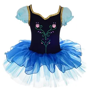 Dressy Daisy Ballerina Princess Costume Dance Outfit Ballet Tutu Dress Fancy Dancewear for Toddler Girls Size 3T to 4T, Blue