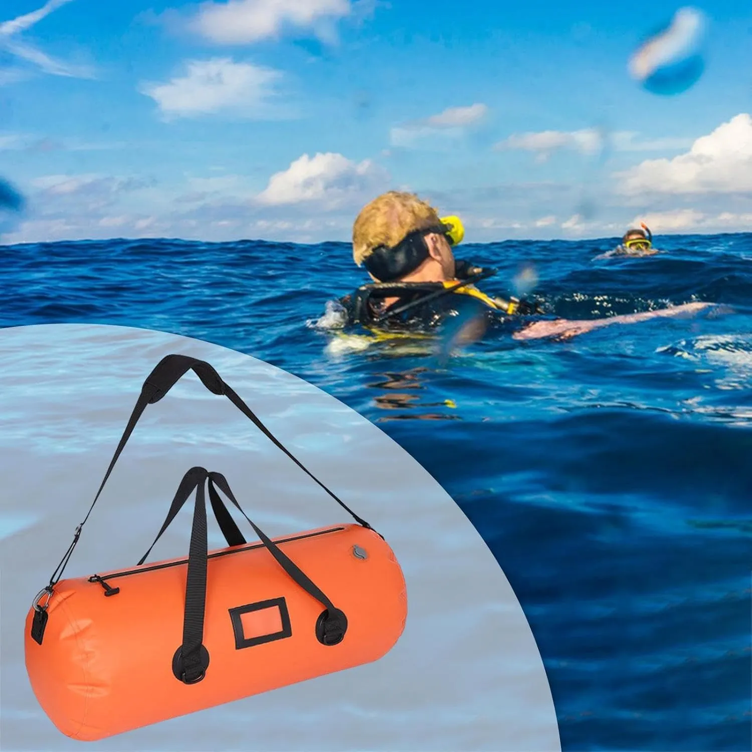 Duffle Bag Multipurpose Orange for Adults Scuba Diving Inflation Bag Handbag for Swimming Workout Kayaking Canoeing Drifting