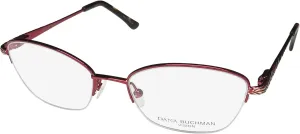 Dusty Cat Eye Shaped Lenses USA Designer Office/School/Work Eyeglass Frame/Eyewear [53-17-140, cranberry]