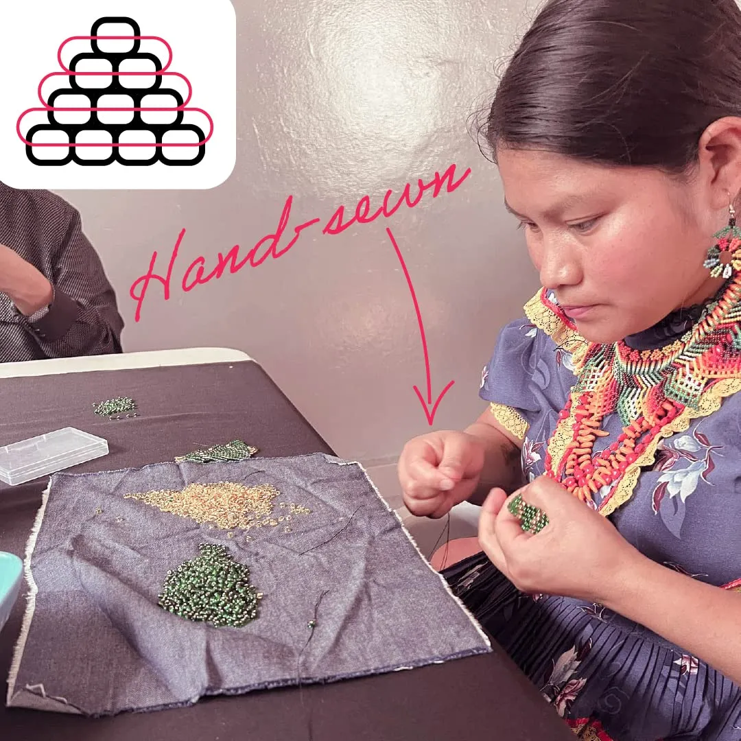 Earrings by Embera Bead Project, Drop Bead Earrings, Social Impact (Dalia)