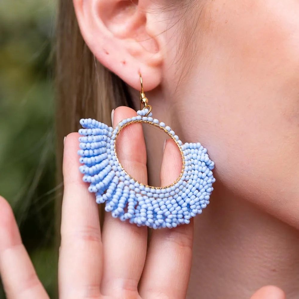 Earrings by Embera Bead Project, Drop Bead Earrings, Social Impact (Dalia)