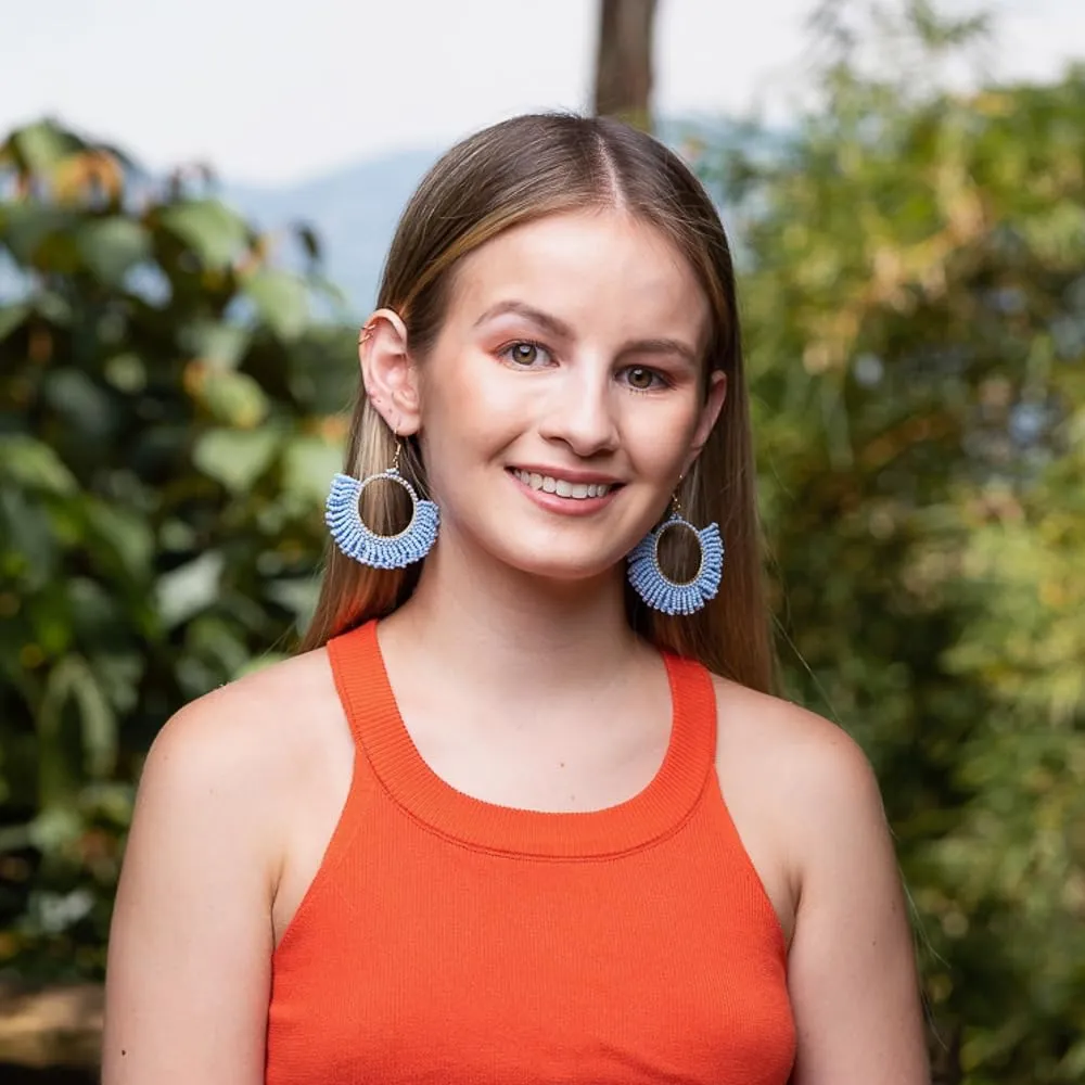 Earrings by Embera Bead Project, Drop Bead Earrings, Social Impact (Dalia)