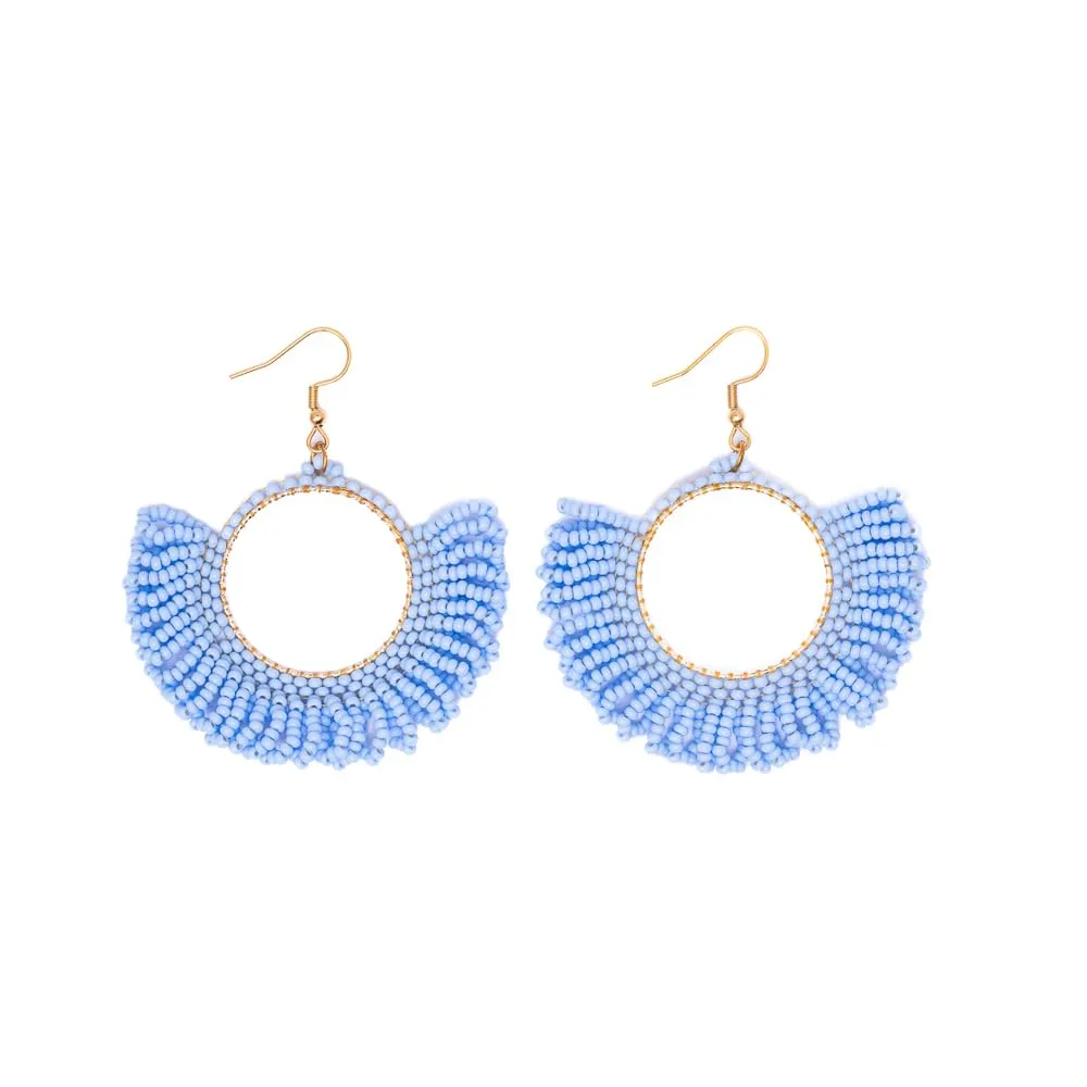 Earrings by Embera Bead Project, Drop Bead Earrings, Social Impact (Dalia)
