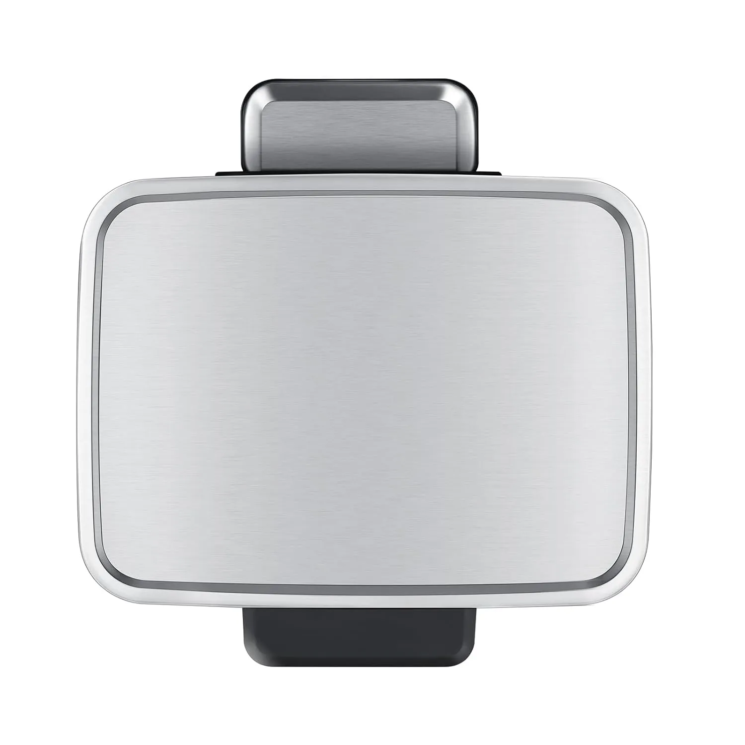EKO Madison 6L / 1.6 Gal Bathroom Trash Can with Lid and Removable Inner Basket, Rectangular Small Step Trash Can, Brushed Stainless Steel