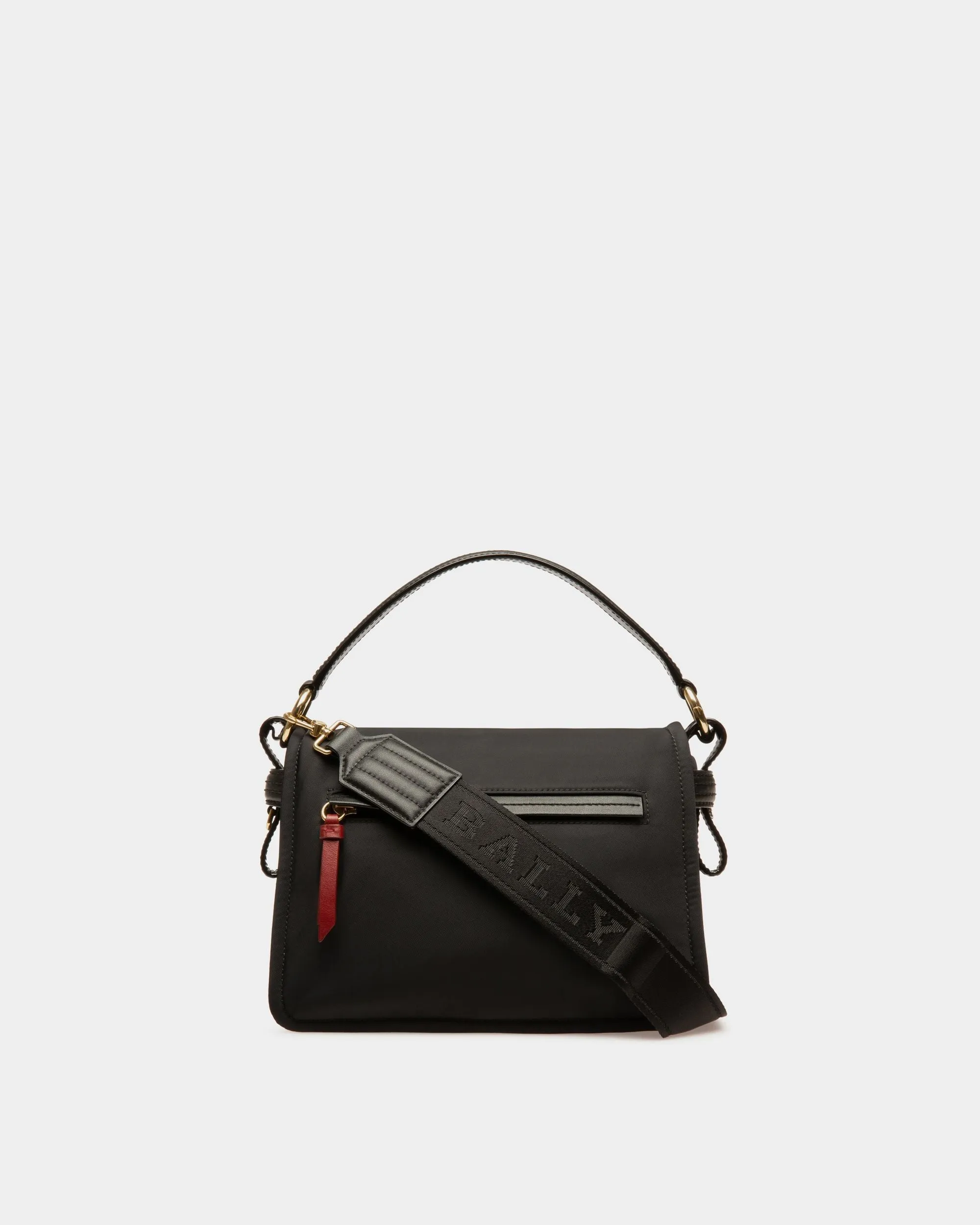 Ekyra Recycled Nylon Crossbody Bag In Black