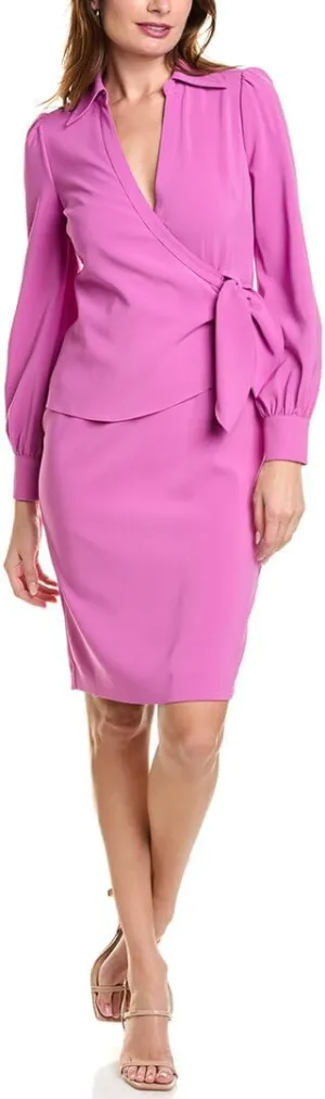 Elie Tahari Wrap Bodice Dress