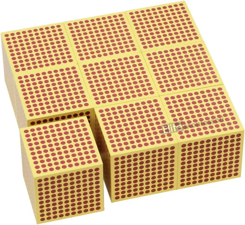 Elite Montessori 9 Wooden Thousand Cubes