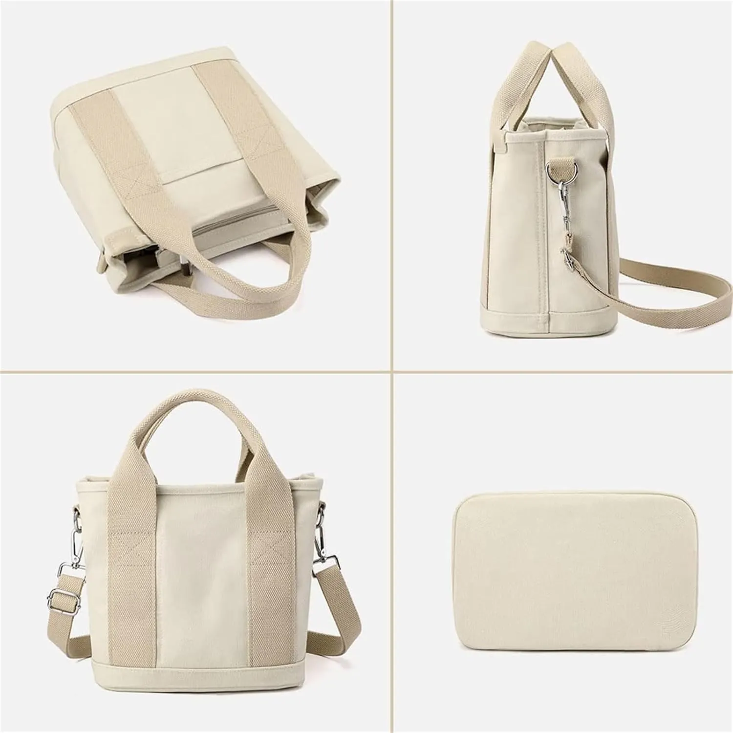 Elmyse Handbag, Elmyse Crossbody Bag,Elmyse Large Capacity Multi-Pocket Handbag,Canvas Tote Bag with Zipper