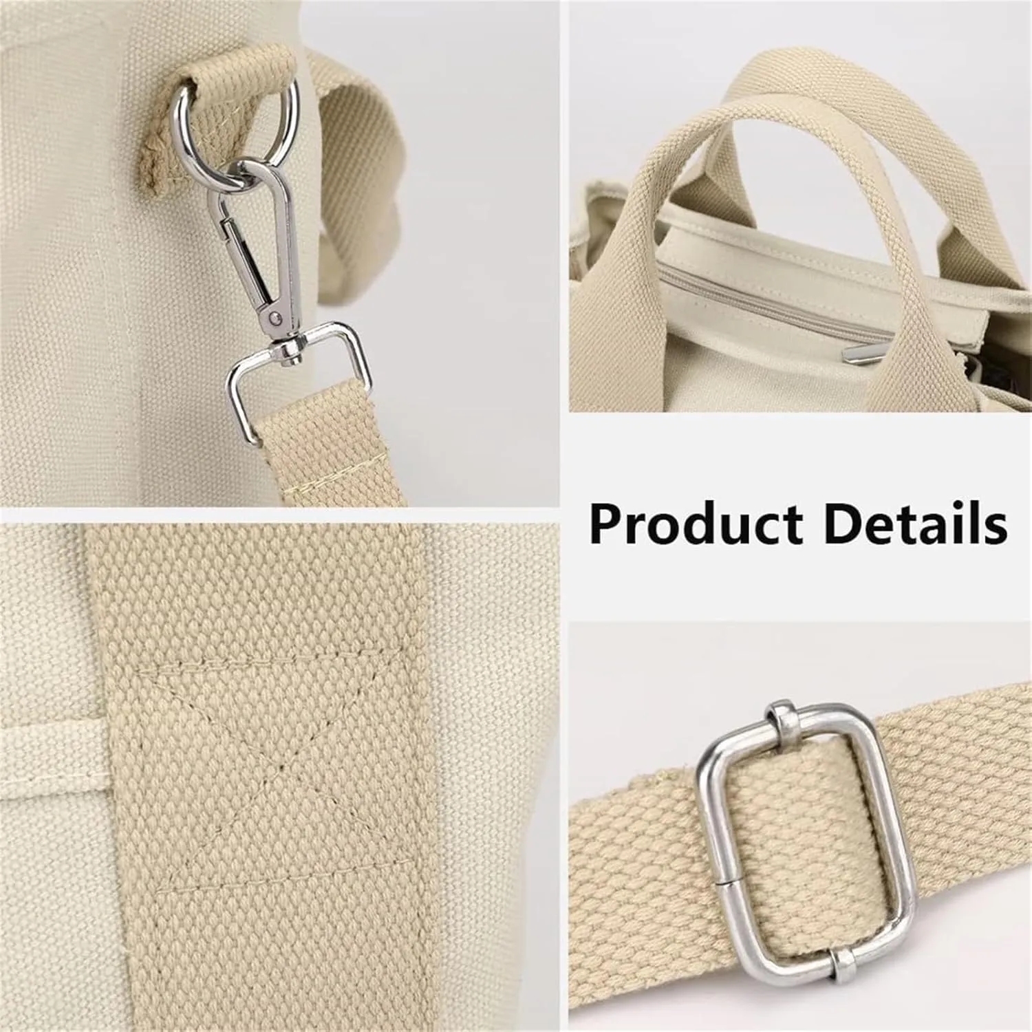 Elmyse Handbag, Elmyse Crossbody Bag,Elmyse Large Capacity Multi-Pocket Handbag,Canvas Tote Bag with Zipper