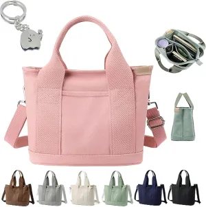 Elmyse Handbag, Elmyse Crossbody Bag,Elmyse Large Capacity Multi-Pocket Handbag,Canvas Tote Bag with Zipper