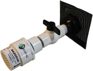 Enpac BAZOOKA Passive Oil Filter for Spill Containment Berms, Complete Install Kit, White, Maintenance Free, Automatic Shut Off, Allows Water to Pass