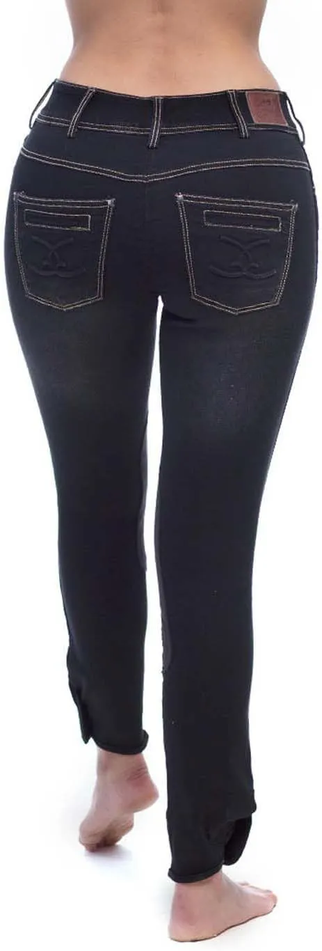 Equestrian Black Denim K/P Jean