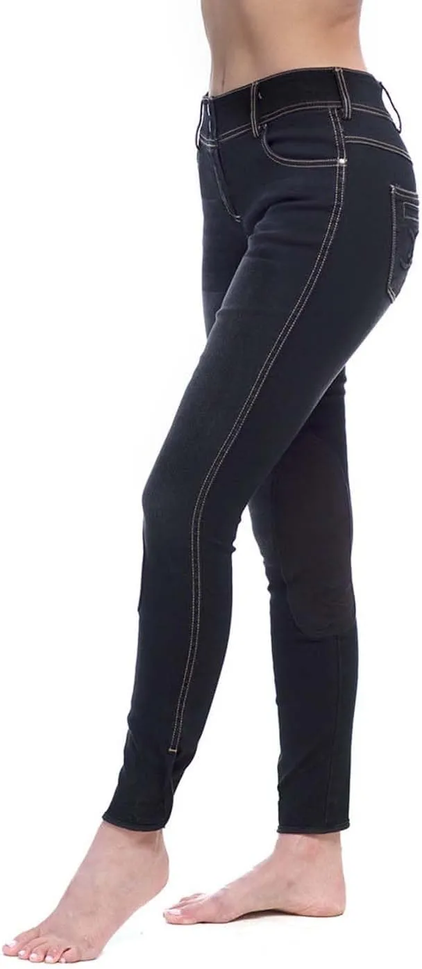 Equestrian Black Denim K/P Jean
