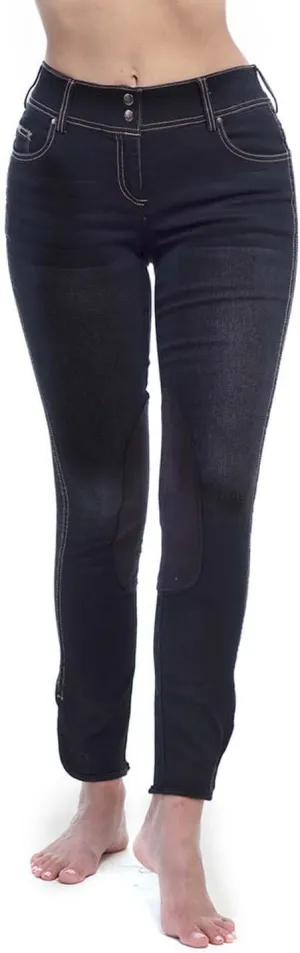 Equestrian Black Denim K/P Jean