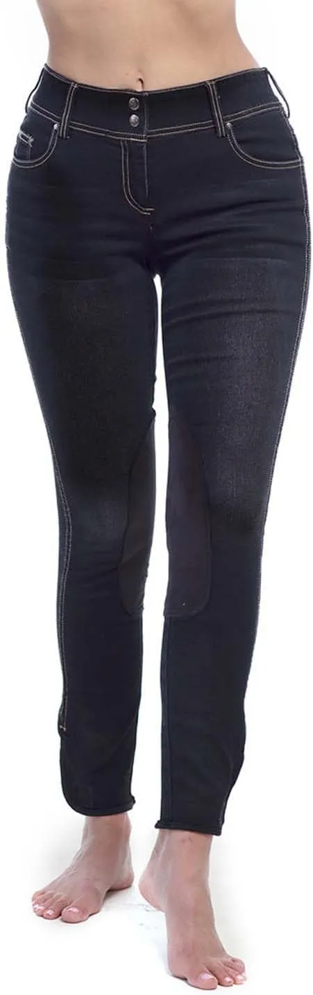 Equestrian Black Denim K/P Jean